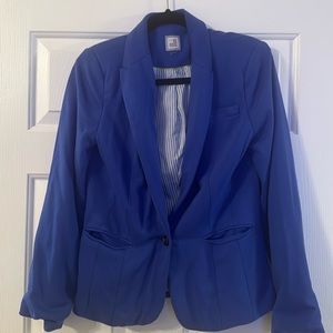 Royal blue cotton blazer